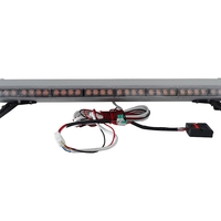96.5 см 72 LED ЛЕД 72W мощна аварийна диодна сигнална лампа блиц 12-24V 15 режима на работа жълта оранжева светлина E-Mark Е9 за пътна помощ платформа снегорин багер и др.
