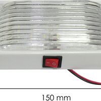 1 брой LED Интериорна Вътрешна Лампа Плафон Таван Правоъгълна 12V За Кола Камион Бус Каравана Кемпер