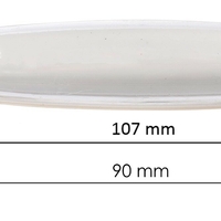 LED Светодиоден Габарит Неон Ефект Маркер Токос Бял 12V-24V 107 mm