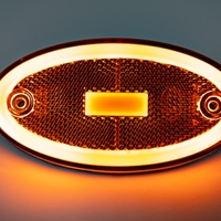 LED Светодиоден Габарит, 116mm x 60mm, Оранжев, Жълт, Неон Ефект, Три Функции,12V-24V
