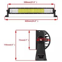 55 См 324W Мощен 7D 7Д Led Bar Лед Диоден Бар Прожектор с комбинирана бяла светлина 12V 24V