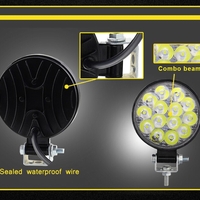42W Кръгъл Мини Led Диоден Фар Прожектор Дневни Светлини 12V 24V Слим Slim