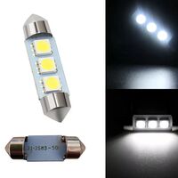 Комплект 2 бр. LED крушки C5W 31 mm, 3x SMD 5050, 6000–6500K бяла светлина – блистер