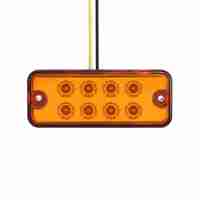 Оранжев LED Габарит / Светлина / Токос, с 8 диода - 12V - 99mm x 40mm