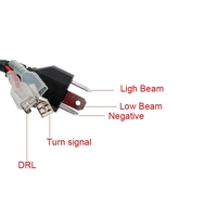 Комплект от 2бр. yниверсален 7 инча 18см ЛЕД LED фар лампа халоген 12V-24V къси/дълги с DRL дневни светлини мигач бяло-жълто 4800lm за АТВ джип мотоциклет камион трактор и др.