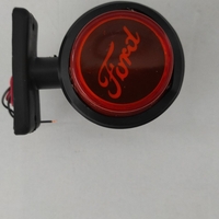 1 брой LED ЛЕД страничен габарит рогче 12 -24V оранжево - червено “old school” Неон Ефект с лого FD
