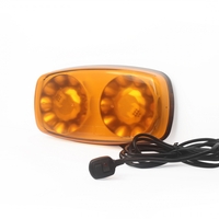 Оранжева 12-24V Лед Led Аварийна Сигнална Лампа Маяк Буркан с Магнит 35W За Пътна Помощ Платформа и др.