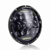 Универсален 7 инча 18см ЛЕД LED фар лампа халоген 12V-24V къси/дълги с DRL дневни светлини бяло 4000lm за АТВ джип мотоциклет камион трактор и др.