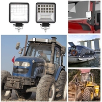 Универсален 126W Лед LED Халоген Фар Работна Лампа 12V - 24V бяла светлина за автомобил офроуд бус ван камион