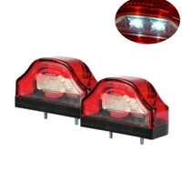 LED Лед Диоден Плафон Oсветление за Регистрационен Номер ,12V - 24V, За Ремарке, Бус, Каравана, Платформа, Червен