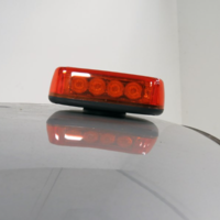 12V 24V Лед Led Диодна Мощна Аварийна Сигнална Лампа Буркан с Магнит 15 режима Оранжево Стъкло За Пътна Помощ Платформа Снегорин и др.