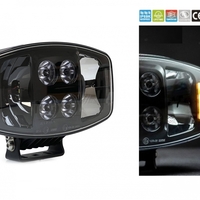 LED ЛЕД 90W Jumbo фар халоген лампа 12V - 24V с DRL parking светлина бяло-жълто за джип камион трактор
