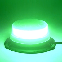 24W Лед Led Компактна Диодна Въртяща се Сигнална Аварийна Лампа Маяк Буркан с магнит и вендуза 12V - 24V с магнит Е9 E-Mark Зелена Светлина