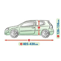 Висококачествено Покривало Kegel серия Mobile Garage размер L1 за хечбек/комби 405-430см x 126-136см, сиво