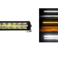 30 cm 12V - 24V Led Bar Лед Бар Пиано дизайн Диоден Прожектор Супер Мощен Бяла и Оранжева Светлина Габарит Мъгла Блиц Високо Качество Ново Поколение 4000LM
