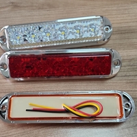 LED Габарит Маркер, 6 диода, хромирана рамка, Оранжев - 12V-24V