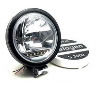 Един 1 Брой Халоген, Фар, Ø 225мм, 12V 24V, Крушка H1 + 6 LED ЛЕД Диода, E-Mark, За Камион, Трактор, Багер, Земеделски Машини и др.