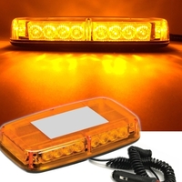 12V 24V Лед Led Диодна Мощна Аварийна Сигнална Лампа Буркан с Магнит 15 режима Оранжево Стъкло За Пътна Помощ Платформа Снегорин и др.
