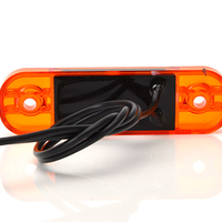 LED Светодиоден Габарит, Маркер, Токос, Оранжев, Е-Mark, 3 LED, 12V-24V, 8,4 см
