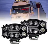 LED мощен диоден фар халоген лампа 12V-24V 90W бяло-жълто за АТВ джип камион трактор земеделски и селскостопански машини и др.