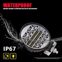 108W LED ЛЕД Диоден Фар Кръгла Работна Лампа Прожектор Задна Светлина 12V 24V