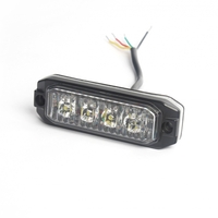 4 LED ЛЕД Жълта Аварийна Сигнална Лампа Блиц Светлина Мигаща За Пътна Помощ Платформа и др. 12-24V