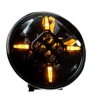 Комплект от 2 бр. LED Диодни Халогени, Фарове, с DRL, бяло-жълт цвят, Ø 218 мм, 12V-24V, 120W, За Джип, Камион, Трактор, Багер, Земеделски Машини и др.