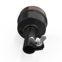 19W LED ЛЕД Аварийна Сигнална Лампа Маяк Буркан 30 Диода Оранжева Жълта 12V - 24V за монтаж на тръба