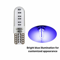 Комплект 2 бр. LED крушки T10 W5W, синя светлина, CANBUS, Silica LED, 12V - блистер