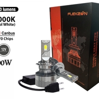Комплект от 2 броя LED ЛЕД диодни крушки H7 Х7 12V 200W 17000lm за фарове Canbus без грешки 6000К