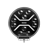 Диоден Халоген Фар с Бял Оранжев Габарит LED + DRL 70W Ø 220 мм 9 12V 24V Е-Mark Е9 за джип камион трактор багер земеделски машини и др.