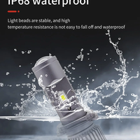 Комплект от 2 броя LED ЛЕД диодни крушки с лупа H4 Х4 12V - 24V 80W 12000LM за фарове Canbus без грешки 6000К-6500К къси/дълги