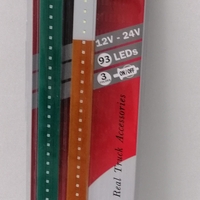 Светещ лед бар 120 cm (2 х 60 cm) 93 LED 12V - 24V зелено-бяло-оранжево IE Ireland флаг знаме Ирландия