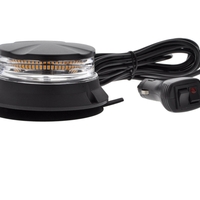 24W Лед Led Компактна Диодна Въртяща се Сигнална Аварийна Лампа Маяк Буркан с магнит и вендуза 12V - 24V с магнит Е9 E-Mark