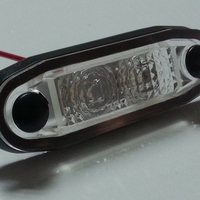 LED Светодиоден Габарит, Маркер, Токос, С Гума, Жълт Оранжев Цвят, Овален, Е-Mark, 24V, 7,5 см