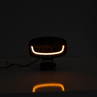 Универсален LED диоден халоген с DRL дневни светлини бяло/жълто и аварийна сигнална блиц оранжева светлина 12-24V 3500 лумена
