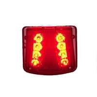 Комплект от 2 броя LED ЛЕД Плафон за регистрационен номер червен 12-24V за камион, ремарке, каравана, бус, трактор и др