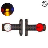 1 Брой 12см LED Лед Габарит, Рогче, 12V-24V, 3 SMD Диода, Тройна Функция, Червена, Бяла, Жълта Светлина, 3D Светлинен Ефект