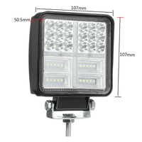 Универсален 162W Лед LED Халоген Фар Работна Лампа 12V - 24V бяла светлина + габаритна оранжева светлина за автомобил офроуд бус ван камион