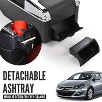 Подлакътник барче за Opel Astra J 2009–2018 MK4 - Еко кожа – Черен
