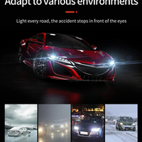 Комплект от 2 броя LED ЛЕД диодни крушки с лупа H4 Х4 12V - 24V 80W 12000LM за фарове Canbus без грешки 6000К-6500К къси/дълги