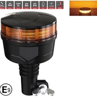 19W LED ЛЕД Аварийна Сигнална Лампа Маяк Буркан 30 Диода Оранжева Жълта 12V - 24V за монтаж на тръба