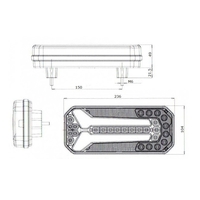 Комплект LED Светодиодни Стопове, Ляв и Десен, 4 Функции, Е-Мark, Неон Ефект, 12V-24V
