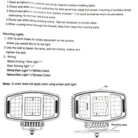 Универсален мощен LED ЛЕД 100W фар халоген лампа 12V - 24V с DRL/parking светлина бяло-жълто за АТВ джип камион трактор
