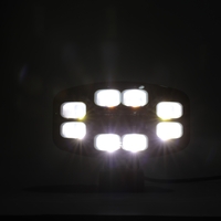 LED Халоген Фар DRL бяла/жълта светлина - Опушен - 12-24V за джип, камион, агротехника и др.
