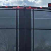 Универсален LED ЛЕД диоден халоген фар бяла светлина с оранжев-червен габарит 12V - 24V E-mark за камион трактор ролбар АТВ джип земеделски и селскостопански машини и др.