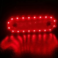 LED Диоден Габарит Маркер Токос със стойка 12V - 24V За Камион Бус Ван Ремарке Каравана Платформа червен