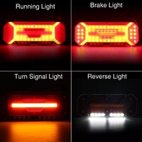 Комплект Диодни Лед LED Стопове 5 функции с Динамичен Бягащ Мигач 12 - 24V 346mm x 130mm