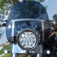 Универсален 7 инча 18см ЛЕД LED фар лампа халоген 12V-24V къси/дълги с DRL дневни светлини бяло 4000lm за АТВ джип мотоциклет камион трактор и др.