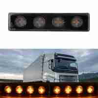 1бр Оранжев LED преден габарит маркер за Скания Scania- 180mm x 40 mm с букса